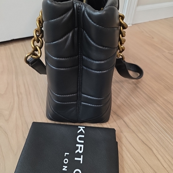 Kurt Geiger Kensington Union Jack Black Leather Tote Bag - Picture 9 of 9